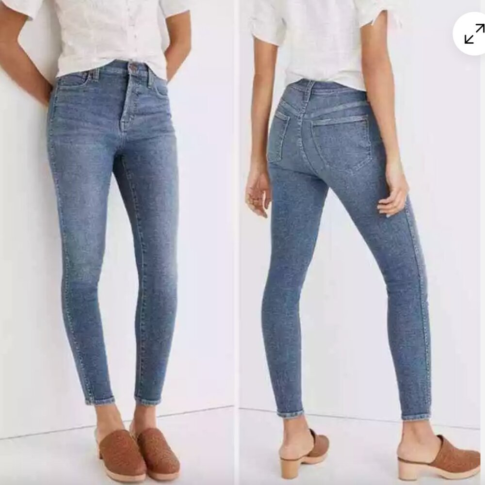 Madewell 10" High-Rise Skinny Crop Jeans in Bradfield Wash, 26